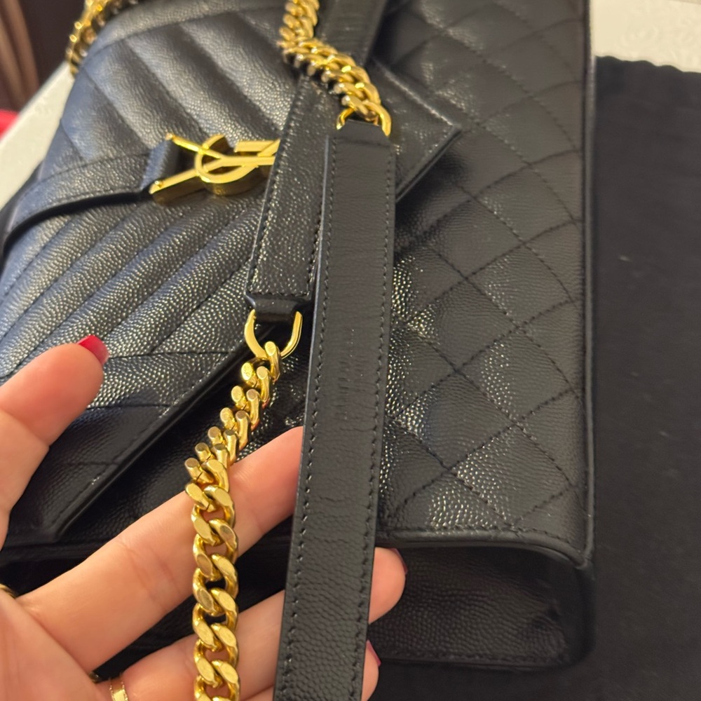 Yves Saint Laurent Paris Caviar leather Envelope bag - Picture 11 of 16